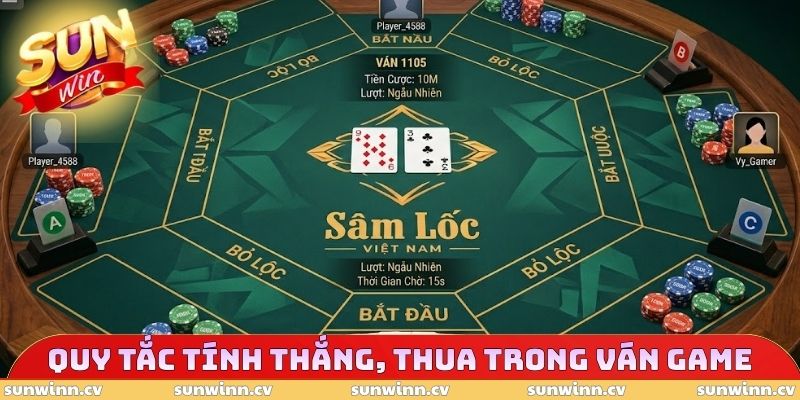 Sâm Lốc SUNWIN Có Gì Đặc Biệt - Luật Chơi Từ A Đến Z 4 Quy tắc tính thắng, thua trong ván game