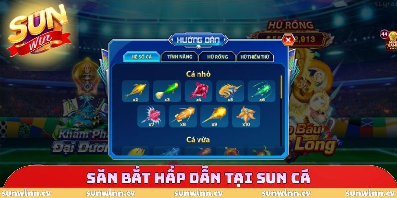 SUN Cá - Trải Nghiệm Săn Bắt Thú Vị Ngay Tại SUNWIN 4 Săn bắt hấp dẫn tại SUN cá