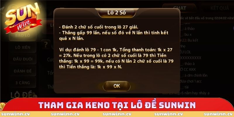 Lô Đề SUNWIN - Loại Hình Xổ Số Tối Ưu Nên Tham Gia Mỗi Ngày 4 Tham gia Keno tại lô đề SUNWIN