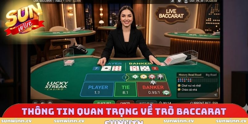 Thông tin quan trọng về trò Baccarat SUNWIN